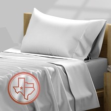 TEXAS LINEN CO. 100 Egyptian Cotton Sheets - 600 Thread Count 3 PC Twin XL S...