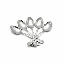 6x  Stainless Steel Mirror Finish Teaspoons for Tea Coffee Dessert Spoon Set