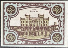 50 Pfennig Hamm 1920 series note emergency money voucher 16.01.a3.20