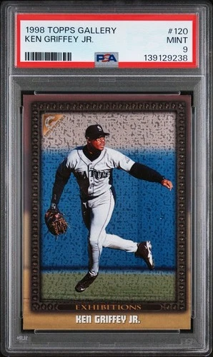 1998 Topps Gallery #120 Ken Griffey Jr. PSA 9 Mint; Exhibitions Seattle Mariners