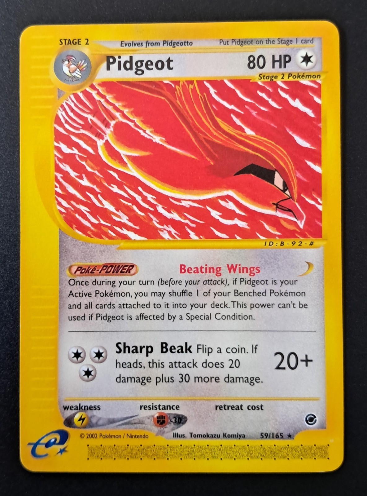 Pokemon Card Pidgeot 59/165 Expedition NM (Komiya)