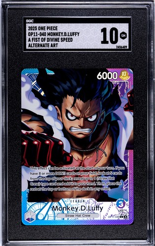 Monkey.D.Luffy (Alternate Art) graded SGC 10 for sale on eBay