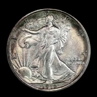 1916-P Walk Liberty Half Dol. Philadelphia US Mint American Coin, Fine Condition