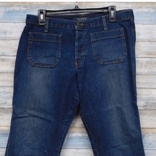 Abercrombie & Fitch Vintage Made in USA Wide Leg Crop Jeans Dark Wash Size 8