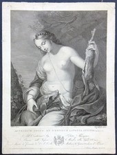 stampa antica neoclassica Diana Antonio Raphael Morghen 1840