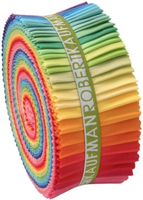 2-1/2inch Strips Roll Up Kona Cotton Solids New Bright Palette 41Pcs Single