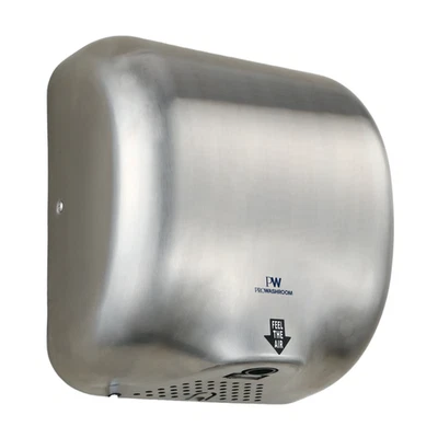 PROWASHROOM Automatic Hand Dryer Silver Commercial Fast Dry Time 1.3KW - Image 1 of 4