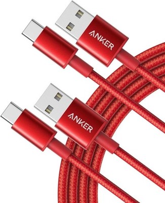 USB Type C Cable Anker 2-Pack 6 Ft Premium Nylon USB-C to USB-A Fast Charging