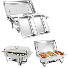 Chafing Dish Speisenwärmer Edelstahl Warmhaltebehälter Rechaud Wärmebehälter Set