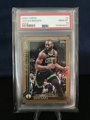 2025-26 Topps Jaylen Brown #2 Gold /2025 PSA 10