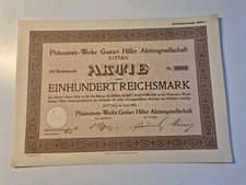 Fenomen-Werke Gustav Hiller Aktiengesellschaft 1929 100 RM