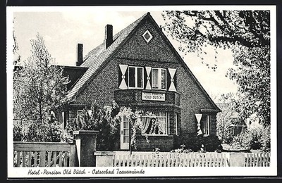 Travemünde, Hotel Old Dutch, Eingangsfassade, Ansichtskarte 