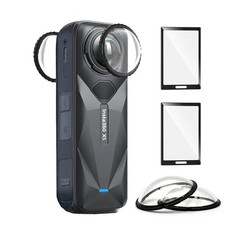 debous Insta 360 X5 Premium Glass Lens Guard Set Screen Protector Transparent