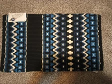 Mayatex Domino Western Show Saddle Blanket Blue Black White