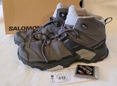 SALOMON X ULTRA 4 MID GTX GORE-TEX SIZE USA 8.5 Womens Hiking Boots Shoes Box