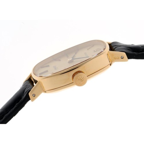 Rolex Orchid Oval Uhr 2679 Handaufzug Kal.1400 Gelbgold Leder Damen - Bild 5 von 9