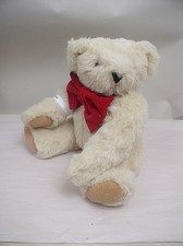 15" Vermont Teddy Bear "Red Velvet Bow Tie Bear" With Tush Tag - Beautiful