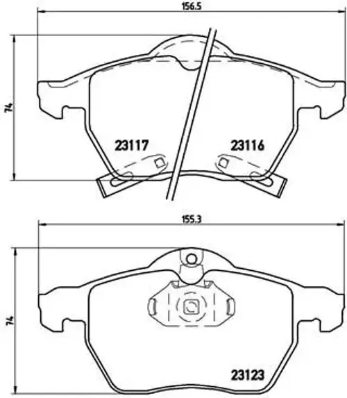 Brake pads P 59 048 BREMBO for SAAB OPEL