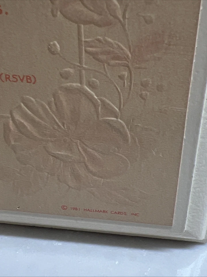 Tarjeta Hallmark Cards Inc 1981 1 Corinthians 13:4-8 con percha Foto 2 de 3