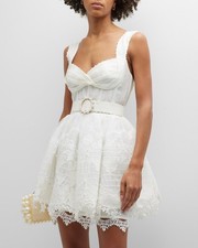 Zimmermann White High Tide Globe Lace Mini-Dress Size 2 3 (See Description)