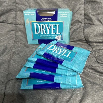2001 Dryel Dry Cleaning Original Fresh Scent 5 Refill Cloths New