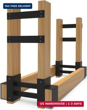 Outdoor Firewood Rack Brackets Kit for Fire Wood Pile Storage, Adjustable log st