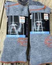 BULK LOT 12 Pair HARLEY DAVIDSON MOTOR CYCLES Riding Crew Socks Sz MED