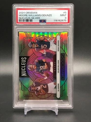2024 Obsidian - DJ Moore Caleb Williams Rome Odunze /99 SILVER NUCLEUS