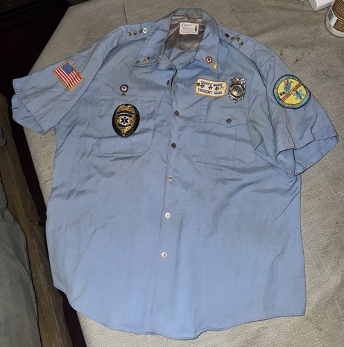 Obsolete Vintage EMS Emergency Medical Services Badges/Shirt/Pins EMS Chief HTF