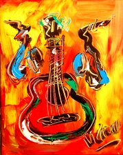 SAXOPHONE█JAZZ MUSIC MODERN CANVAS  original  painting ABSTRACT ART █NO RES██eer
