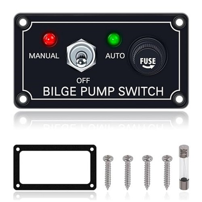 #ad 1Pcs Bilge Alarm Pump Switch With LED Indicator DC12V Marine Boat Accessories $13.76