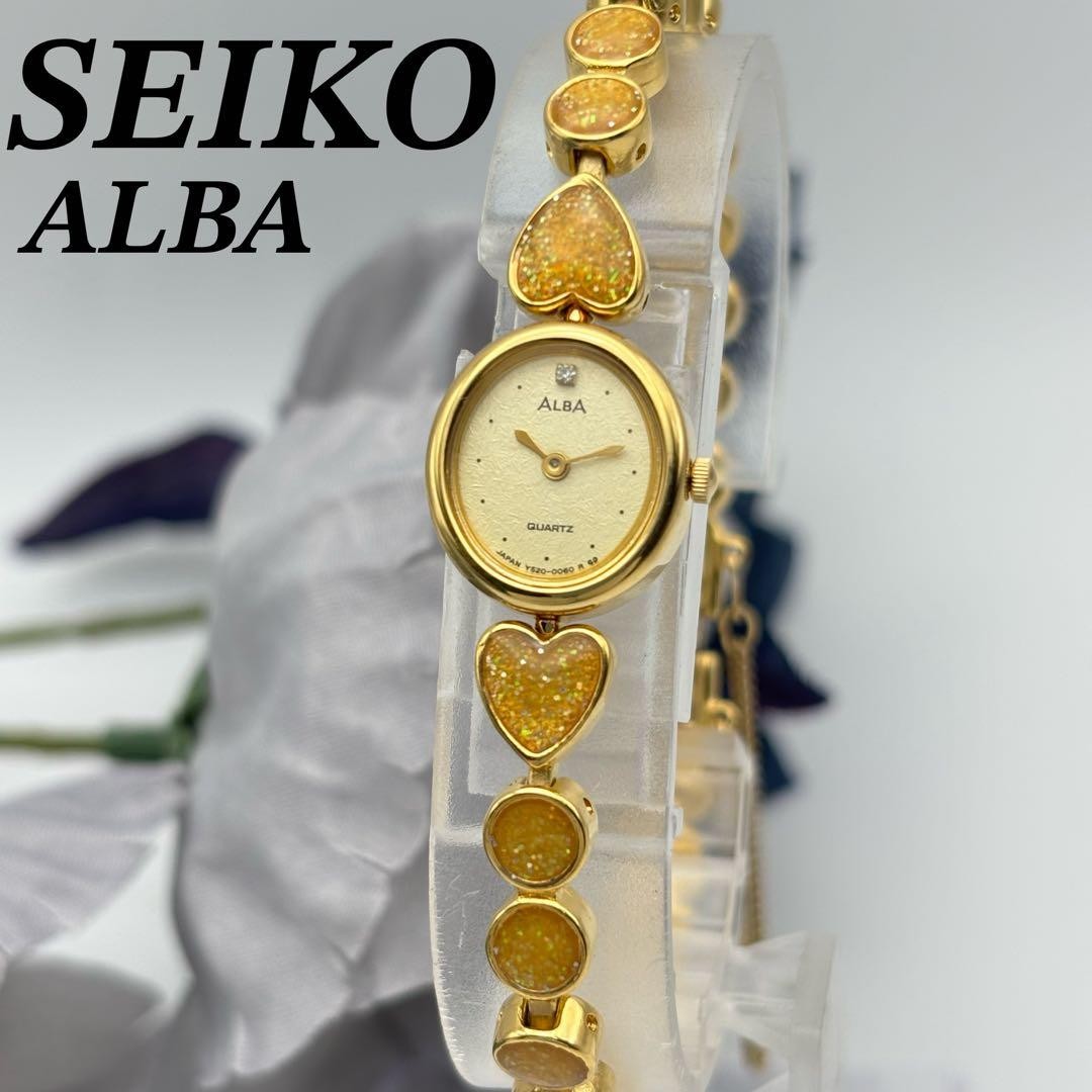 Ladies Watch Analog Dial Seiko 1P Gold Classic Bracelet Diamond Quartz Alba - vintagewatches.pk