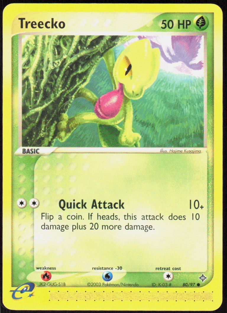 Treecko 80/97 Common EX Dragon MP Pokemon