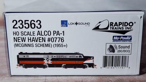 RAPIDO 23563 ESCALA HO ALCO PA-1 New Haven Railroad 0776 McGinnis LOK SOUND DCC | Zustand: New