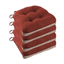 Non Slip Chair Cushions for Dining Chairs Set of 4 Kitchen Chair Cushions Rust