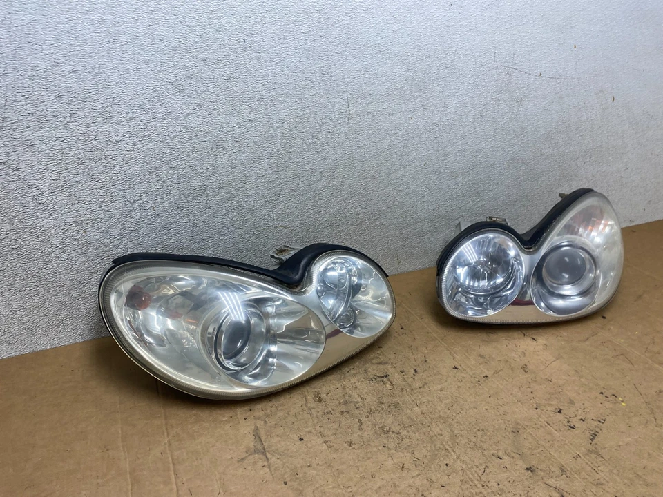 2002 - 2005 Hyundai Sonata Left+Right Headlights Halogen Oem T5128 DW - Image 3 of 4