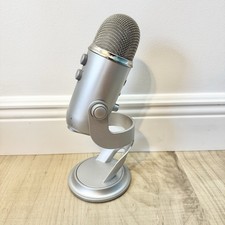 Blue Yeti USB Condenser Microphone Silver w/ Desktop Stand Tested Podcast Mic
