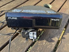 Pure Siesta DAB FM Radio Alarm Clock. Black. Wired. Lead and plug. Free Postsge