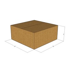 5 18x18x8 Kraft Brown Corrugated Shipping Boxes 32 ECT Single-Wall New