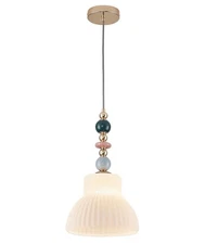 Hanging Pendant Light Ceiling Mounted Island Light Fixture w/ White Glass Shade
