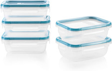 Snapware Plastic Total Solution 5-Pack 3-Cup Food Storage Containers Set, Leak