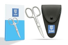 SMI Nagelschere Linksh&auml;nder Manik&uuml;re Schere gebogene Manik&uuml;re Pedik&uuml;re mit Etui