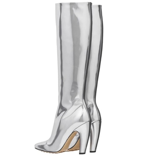 BOTTEGA VENETA ‘Canalazzo’ Mirrored Leather Knee-High Boots 39 / 9 US $2900+ NEW - Picture 9 of 22