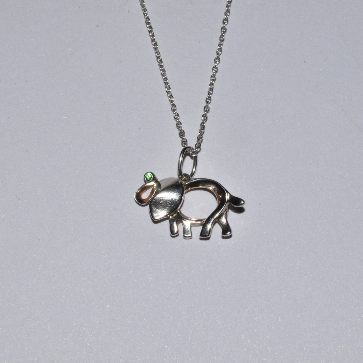 アクセサリー Tiffany & Co. Elephant Necklace AG925 Tiffany & Co. Sterling Silver Save The Wild Elephant Necklace 18