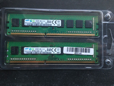 8GB (2x4GB) DDR3 PC3-12800U RAM 1600MHz 240Pin Samsung non-ECC M378B5173QH0-CK0