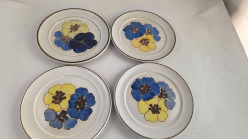 Denby Potpourri Stoneware Plate 6.3 inch Vintage Blue and Yellow Floral Design - Picture 2 of 8