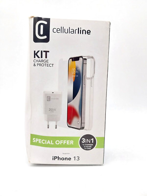 CellularLine Starter Kit - iPhone 13 Adapter Panzerglass Schutzhülle #KT5832MÜ