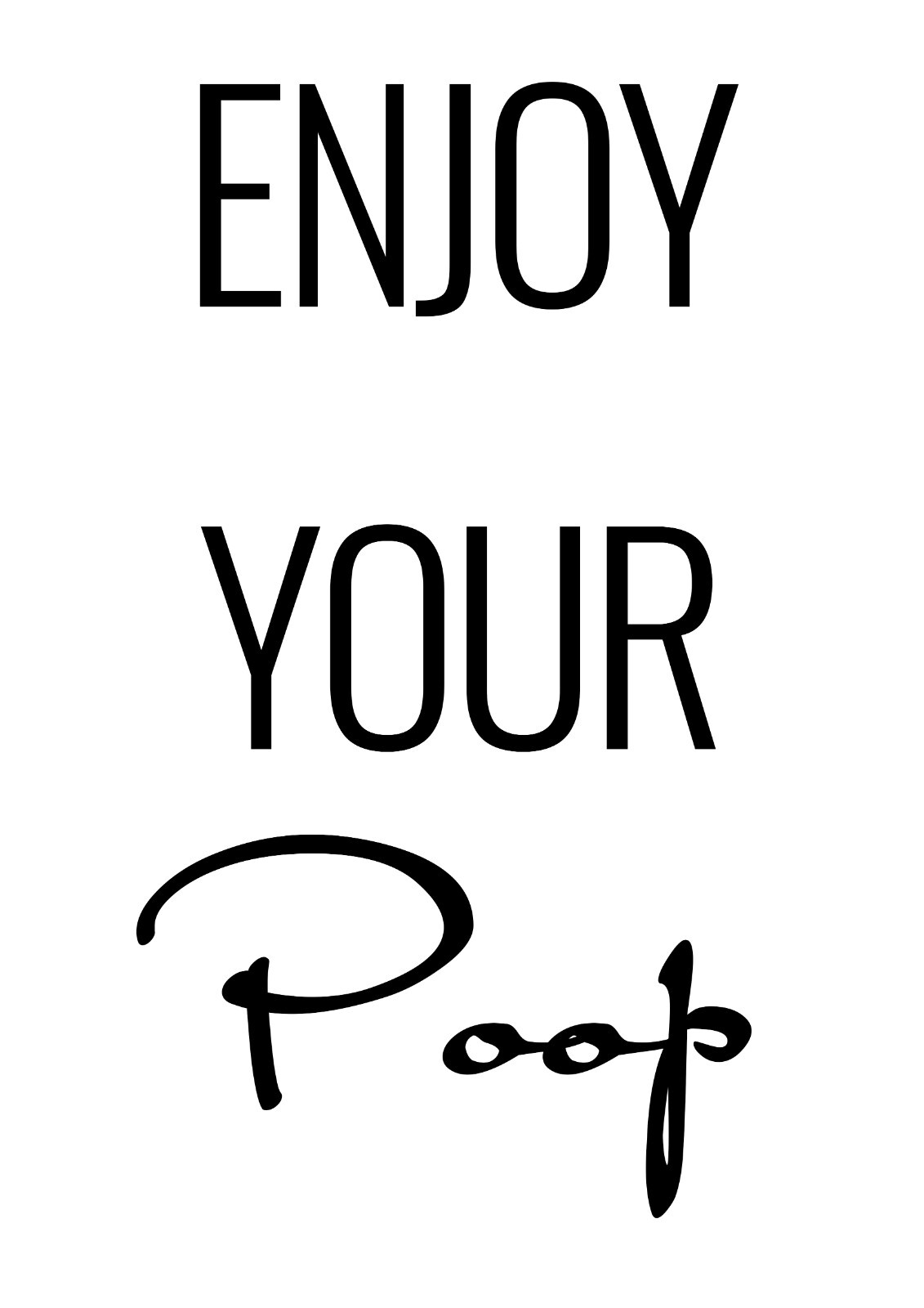 Bathroom Prints Wall Art Funny Toilet Home Decor Minimalist Quote Decor