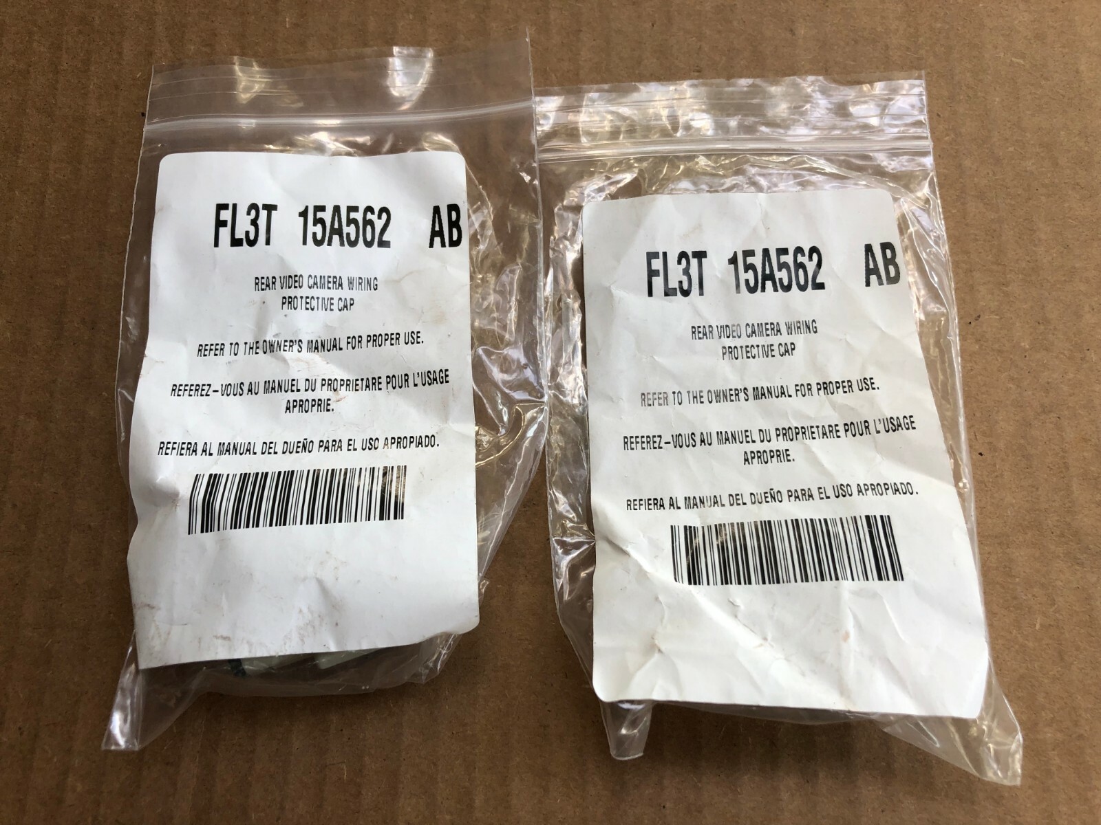 (2) 2016 2017 Ford F150 Rear Video Camera Wiring Protective Cap FL3T