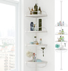 39"-125" high Tension Pole 4 Tier shower caddy shampoo soap Shelves Rack holder